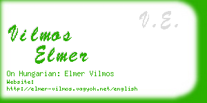 vilmos elmer business card